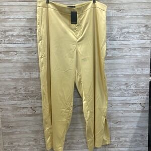 Eloquii Light Yellow Wide Leg Pants